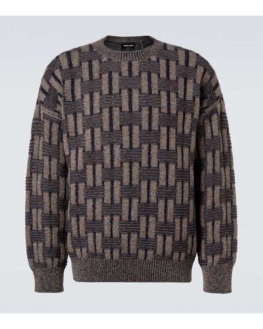 Pullover di Giorgio Armani in Gray da Uomo