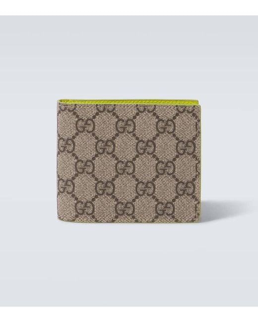Gucci Gg Faltbrieftasche Mit Lindgrüner Innenseite in Brown für Herren