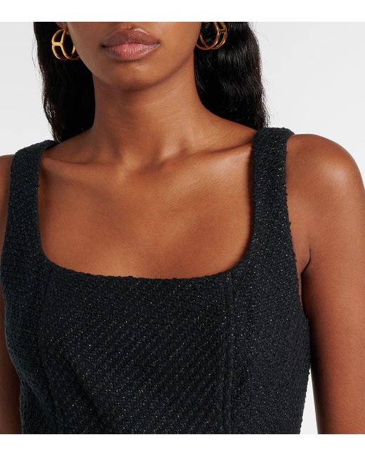 Veronica Beard Black Delphine Cotton-Blend Minidress