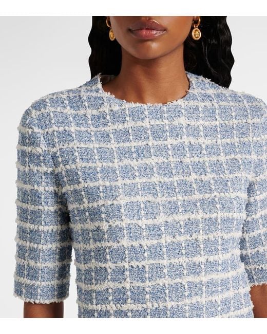 Versace Blue Minikleid Aus Tweed