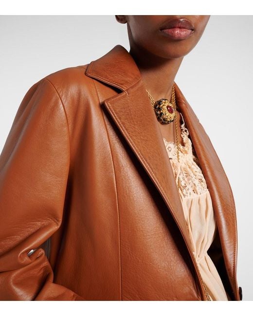 Chloé Brown Leather Jacket