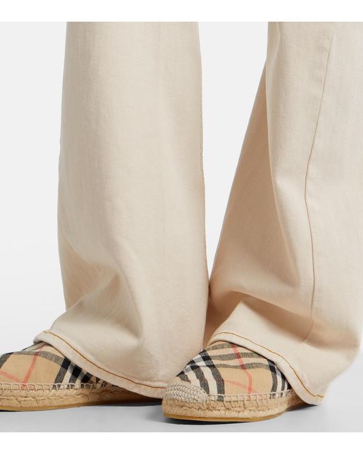 Espadrilles Burberry en coloris Natural