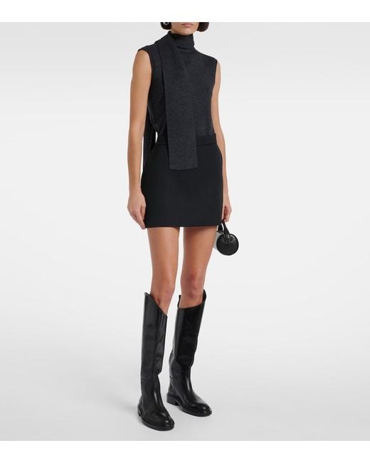 Totême Black Sash Wool-Blend Sweater