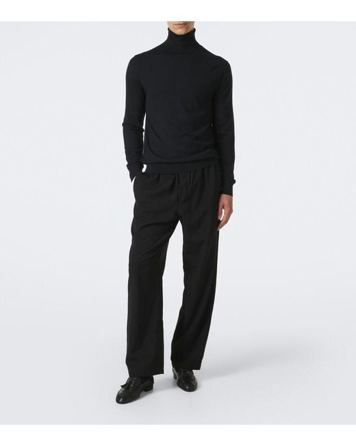 The Row Blue Adlan Wool Turtleneck Sweater for men