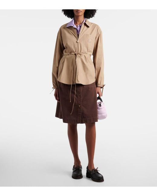 Moncler Natural Cotton Poplin Shirt