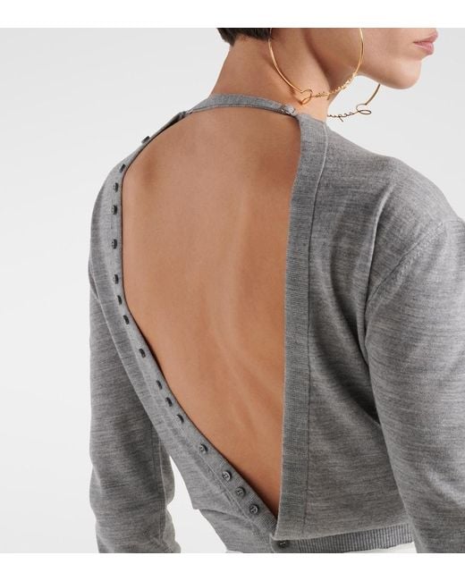 Jacquemus Gray Le Pull Rica Wool-Blend Sweater