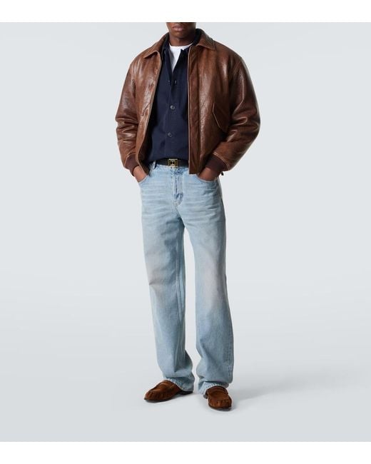 Saint Laurent Blue Cassandre Cotton Shirt for men