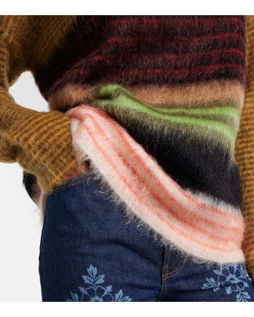 LaDoubleJ Green Berra Mohair-Blend Sweater