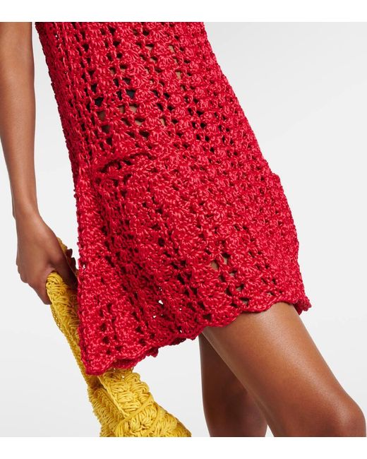 J.W. Anderson Red Crochet Minidress