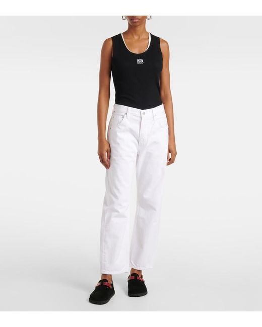 Citizens of Humanity White Winslow Mid-Rise Straight Jeans