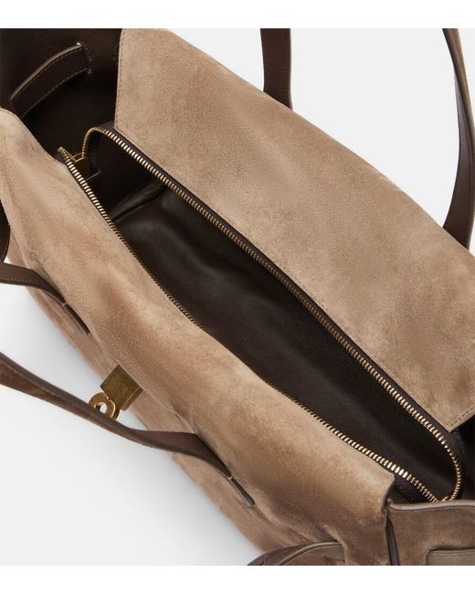 Brunello Cucinelli Brown Medium Suede Shoulder Bag