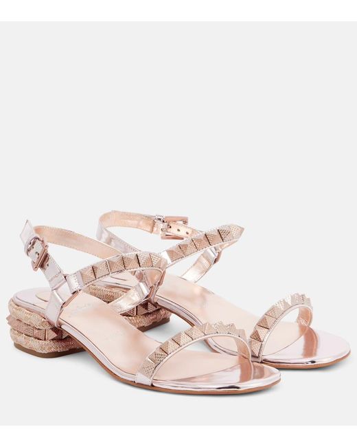 Sandalias Pyrasand 30 De Piel Christian Louboutin de color Pink