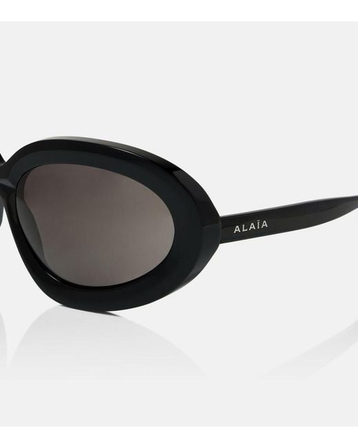 Alaïa Black Logo Oversized Sunglasses
