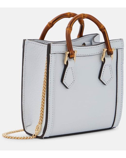 Gucci White Tote Bag Diana Mini Aus Leder