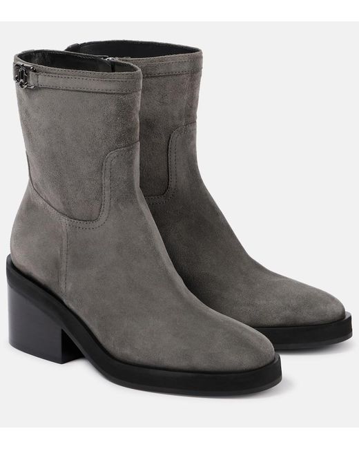 Jimmy Choo Black Yasmin 70 Suede Ankle Boots