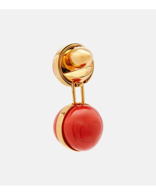 Alaïa Orange Sphere Small Earrings