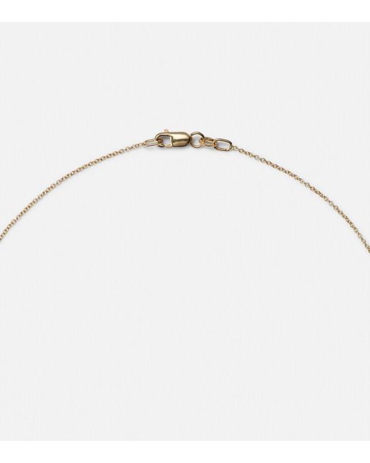 Ileana Makri Metallic 18Kt Necklace With Diamonds And Tsavorites