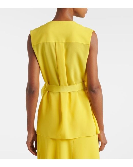 Roksanda Yellow Rua Draped Top