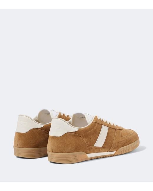 Tom Ford Brown Radcliffe Suede Sneakers for men