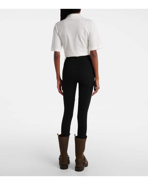 Burberry Black Cotton-Blend Skinny Pants