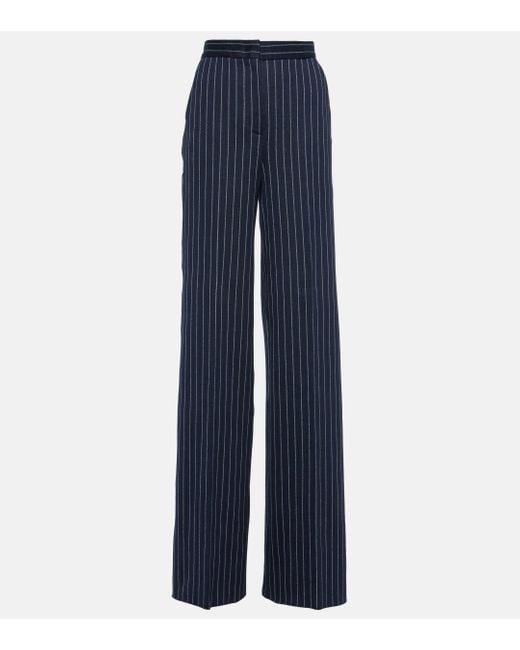 Pantalon ample Benito raye Max Mara en coloris Blue