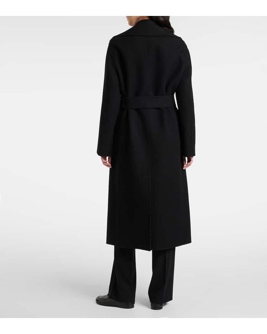The Row Black Malika Wool-Blend Coat
