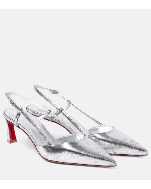 Pumps Slingback Condoroline 55 di Christian Louboutin in White