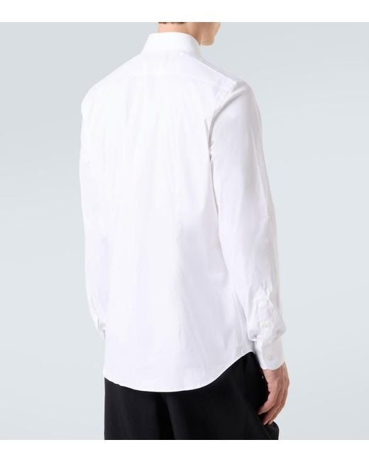 Camisa Oversized De Algodon Prada de hombre de color White
