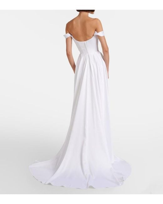 Vivienne Westwood White Bridal Nova Grace Satin Bustier Gown