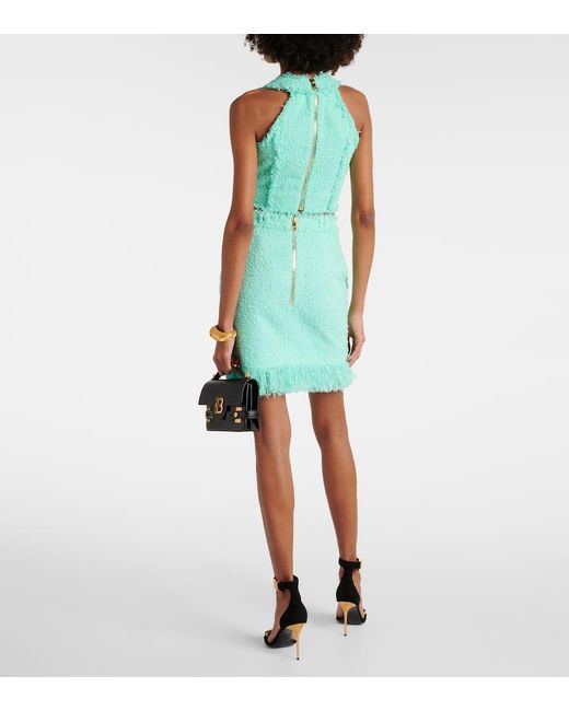 Balmain Green Tweed Top