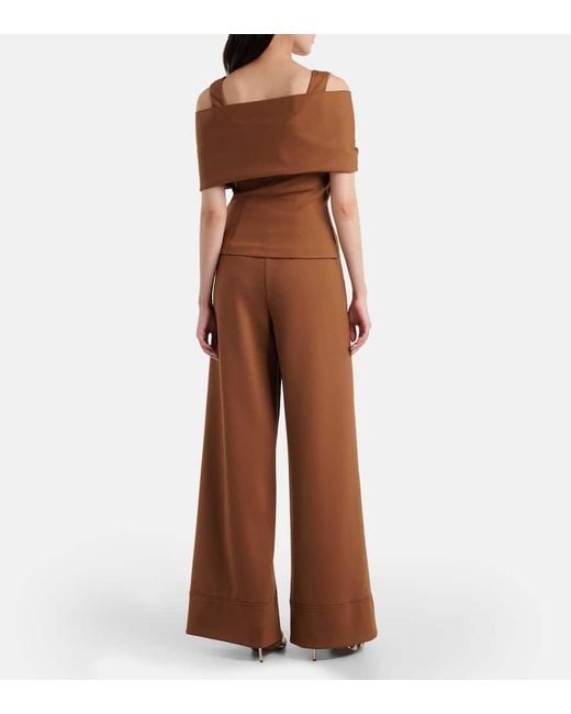 Top Nespola Con Scollo Bardot di Max Mara in Brown