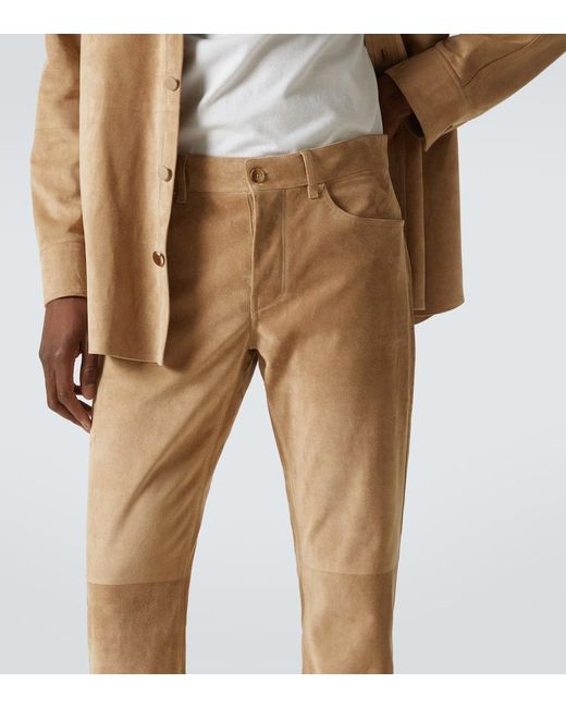 Gabriela Hearst Natural Anthony Suede Straight Pants for men