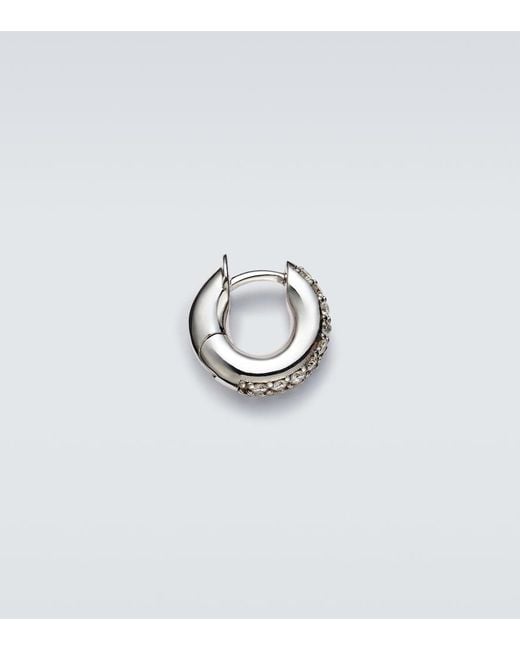 Spinelli Kilcollin White Macro Hoop Mini 18Kt Single Earring With Diamonds for men