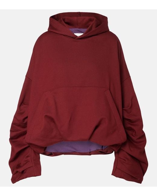 Dries Van Noten Red Hannett Cotton Hoodie