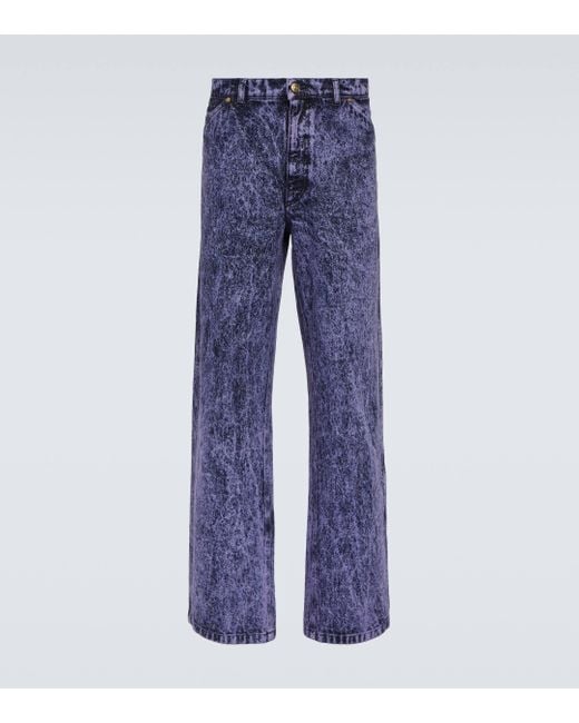 Marni Blue Low-rise Straight Jeans for men