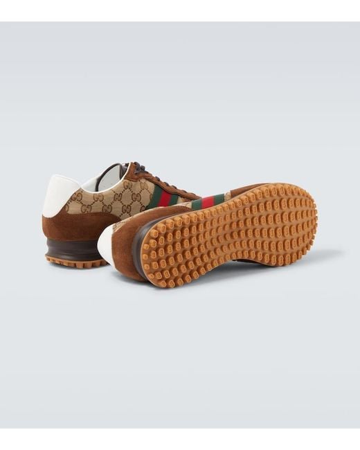 Gucci Brown Re-Motion Sneaker, Suede for men