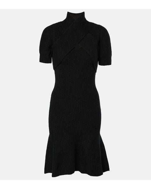 Patou Black Minikleid Aus Wolle Und Kaschmir