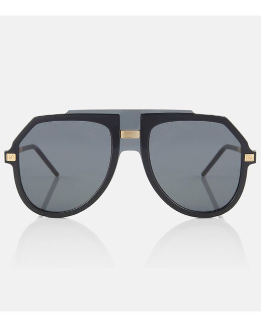 Dolce & Gabbana Gray Aviator Sunglasses