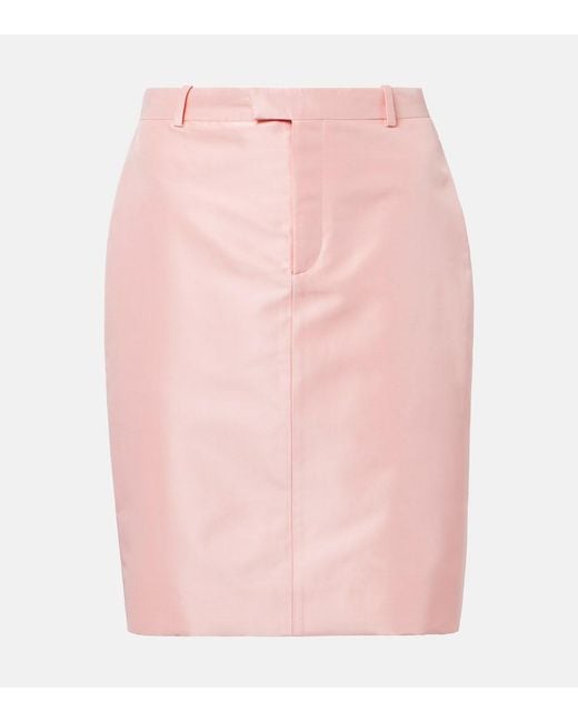 Gucci Pink Faille Pencil Skirt