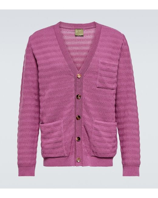 Lardini Cardigan aus Baumwolle in Pink für Herren