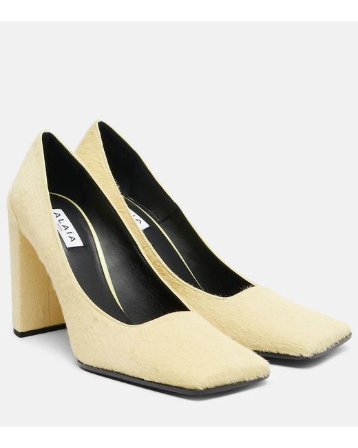 Alaïa Yellow Calf Hair Pumps