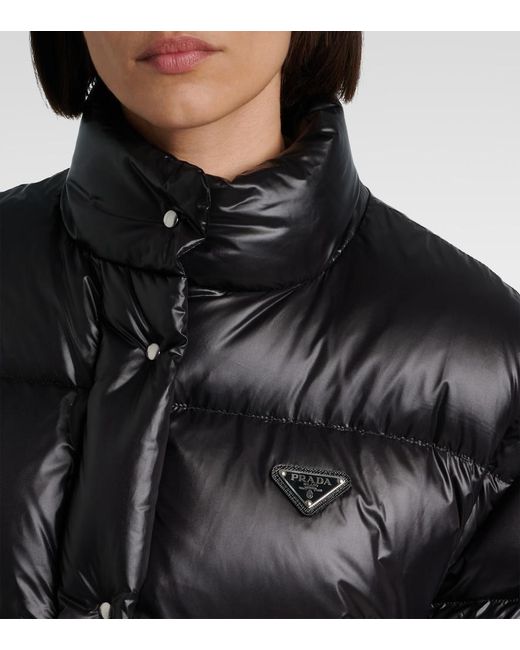 Prada Black Re-Nylon Cropped Nylon Jacket