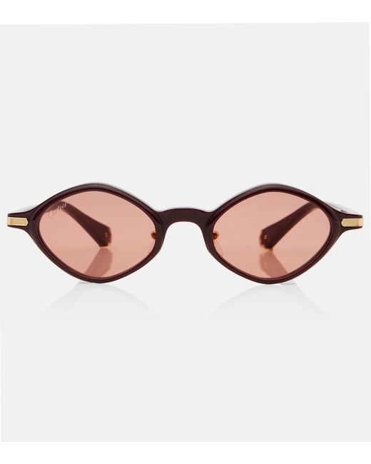 Cartier Brown Premiere De Cartier Oval Sunglasses