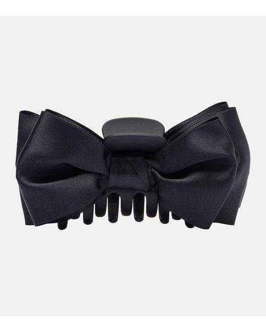 Jennifer Behr Blue Agatha Satin Ribbon Hair Clip