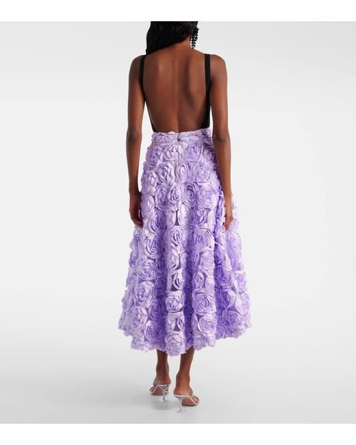 Gonna Lunga Con Applicazioni Floreali di ROTATE BIRGER CHRISTENSEN in Purple