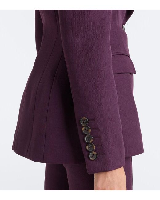 Alex Perry Purple Virgin Wool Blazer