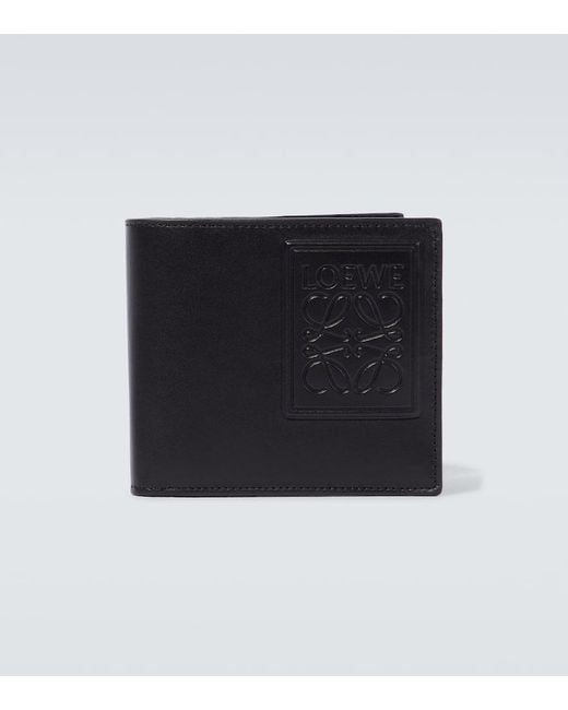 Portafoglio in pelle con logo di Loewe in Black da Uomo