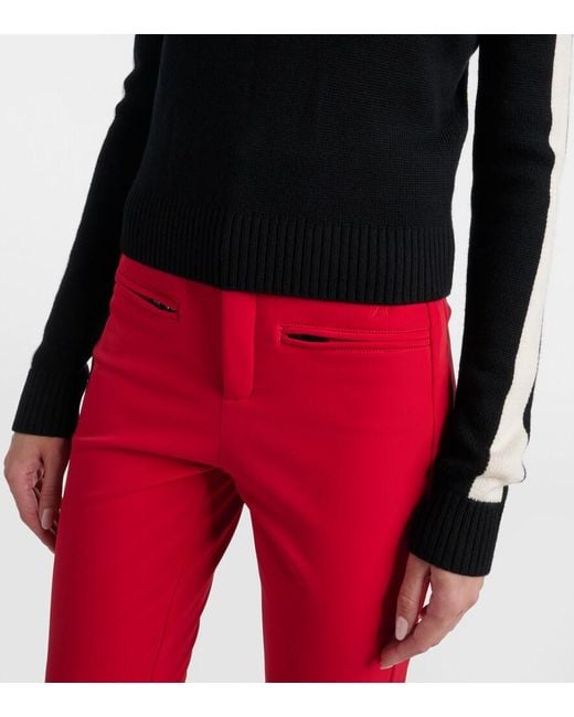 Perfect Moment Black Merino Wool La Tour Quarter-Zip Sweater
