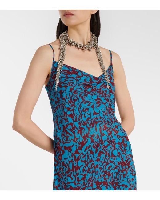 Dries Van Noten Blue Printed Top