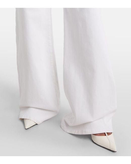 Khaite White Dane Flared Jeans